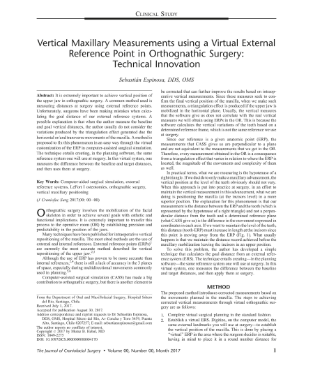Vertical Maxillary Measurements Vertical Maxillary Measurements